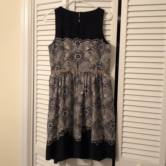 LOFT Navy Paisley Dress - Picture 4 of 4